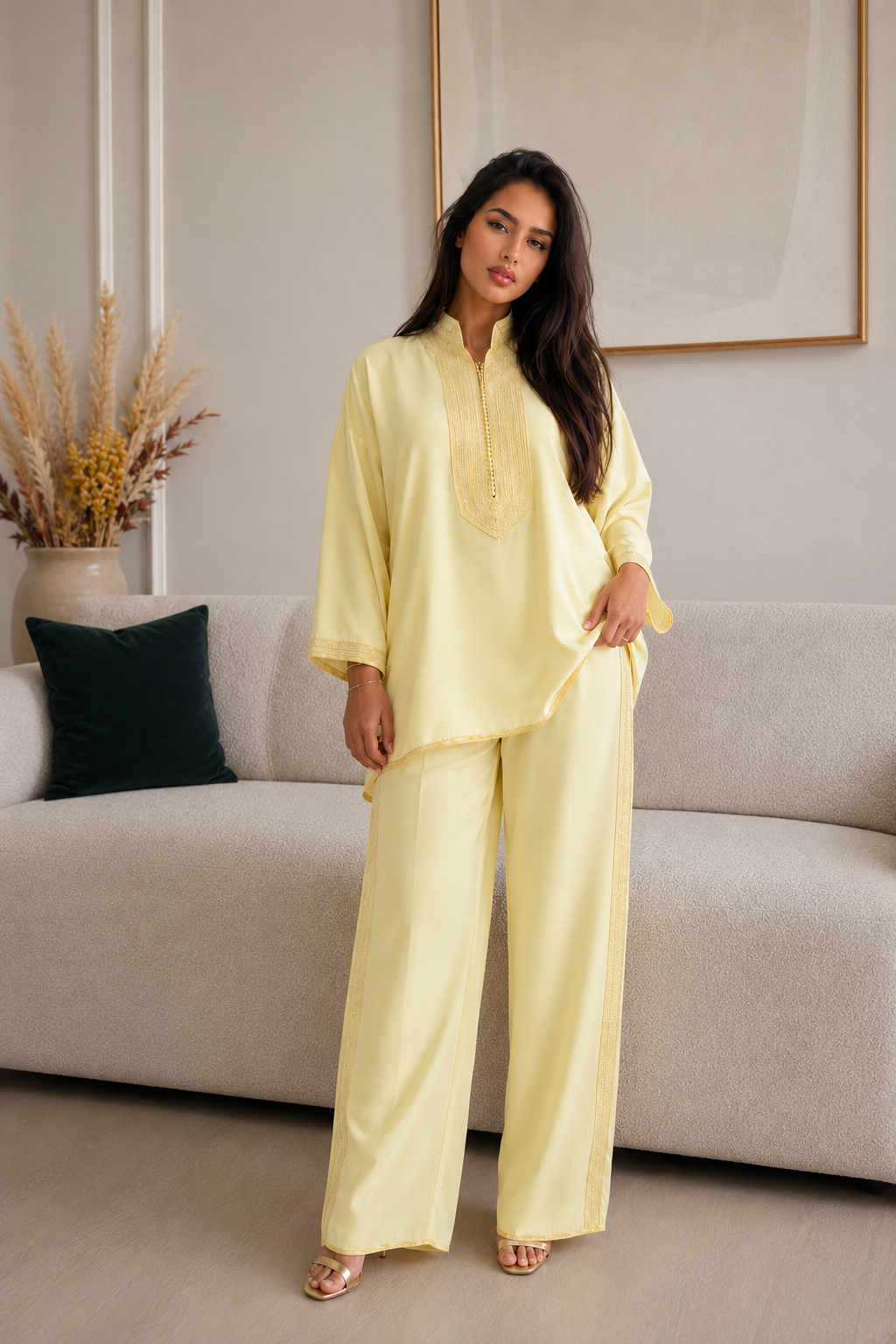 Ensemble Jabador Jaune Pastel