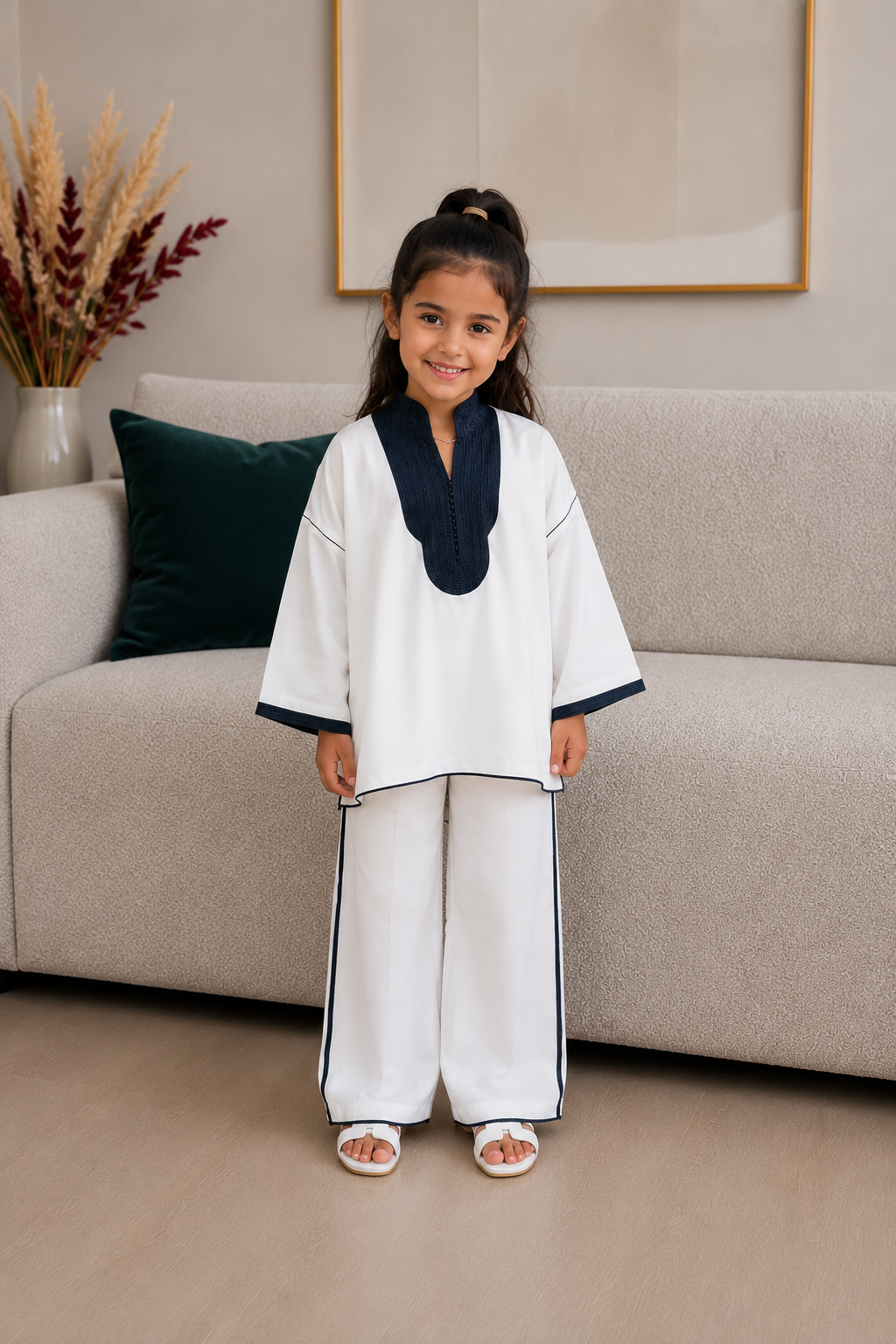 Ensemble Fille Jabador Blanc & Bleu Nuit