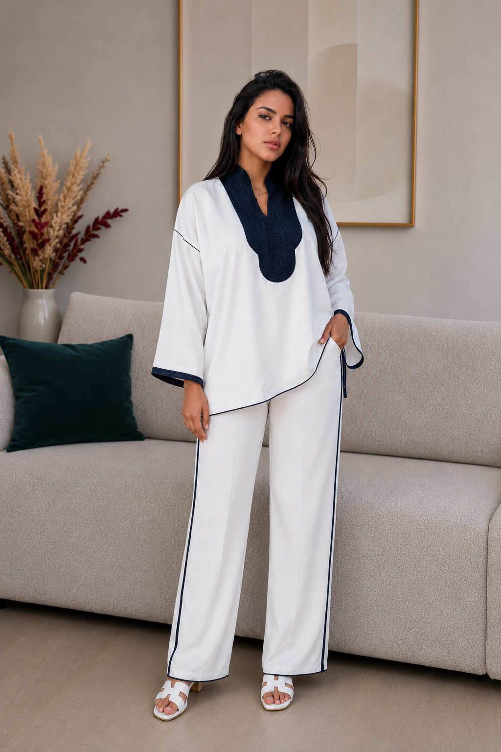 Ensemble Jabador Blanc & Bleu Nuit