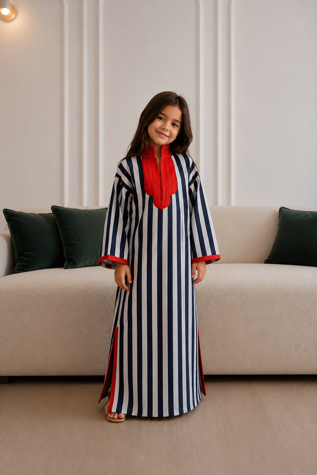 Ensemble Fille Jabador Bleu Marine & Rouge