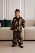 Ensemble Fille Jabador Noir Fleuri