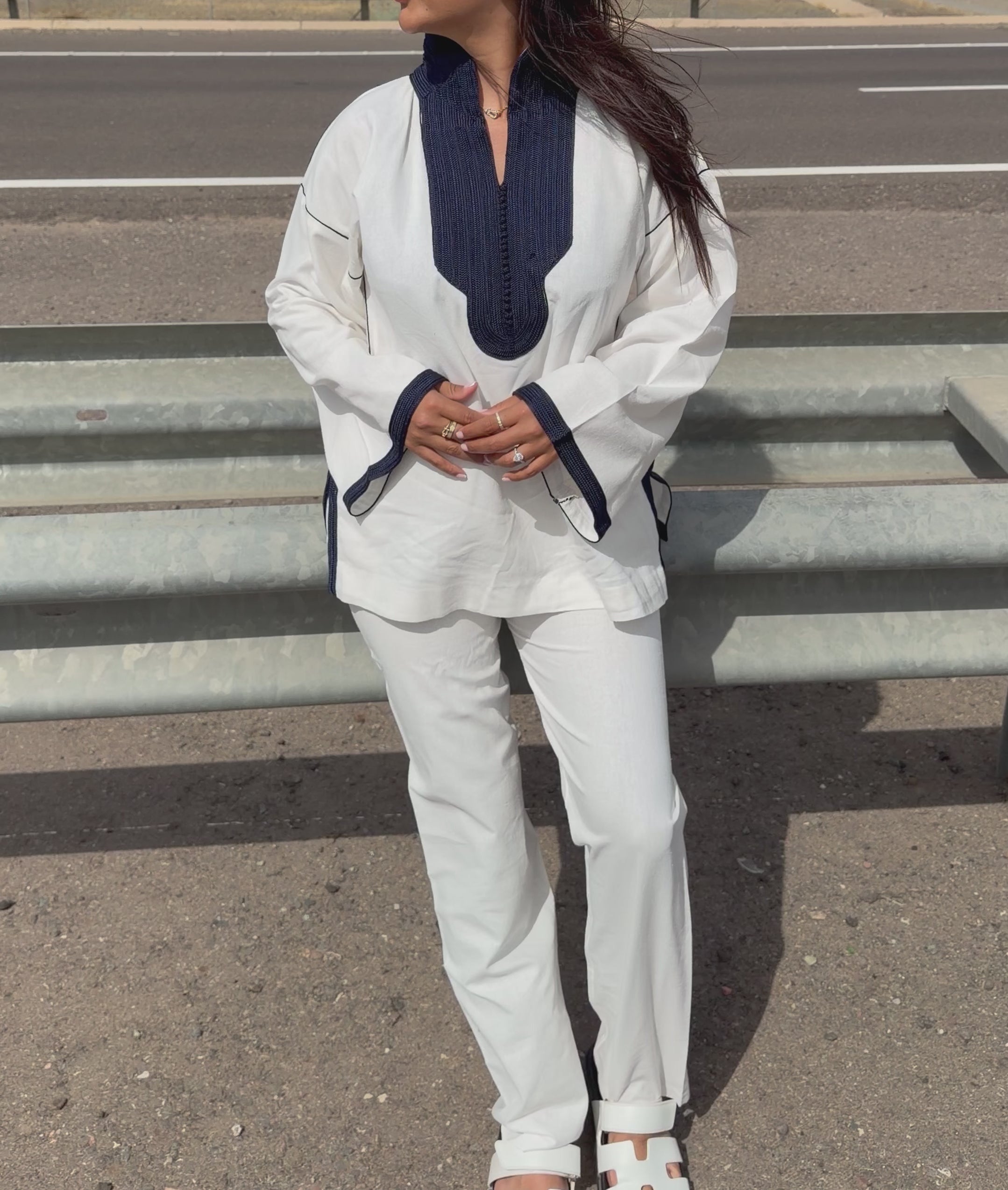 Ensemble Jabador Blanc & Bleu Nuit