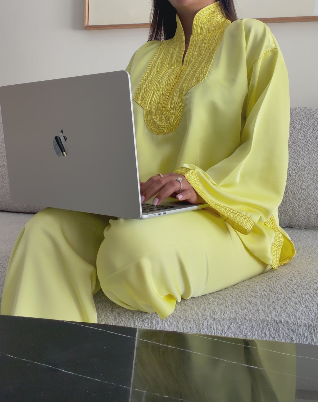 Ensemble Jabador Jaune Pastel